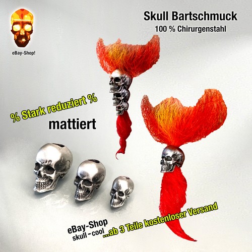 Bartschmuck skull totenkopf - 1,